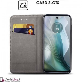 Telone dirbtinos odos dėklas - bordo spalvos (Motorola Moto E14)